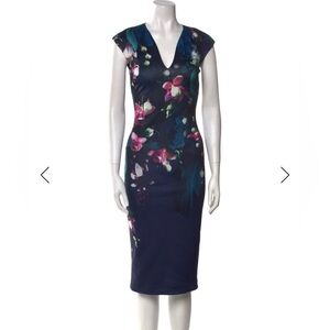 TED BAKER FLORAL DRESS SIZE XS